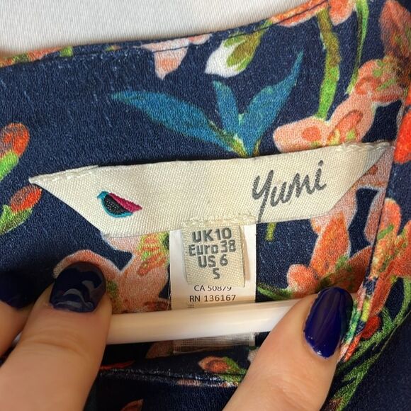 Blue Floral Yumi Mini Dress - Picture 4 of 5